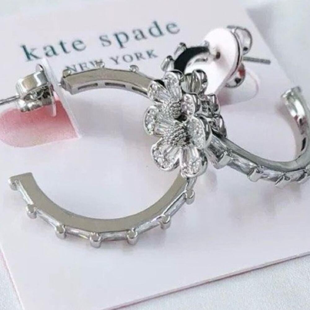 KATE SPADE Fleurette Hoop Earrings NWT Dust Bag Included